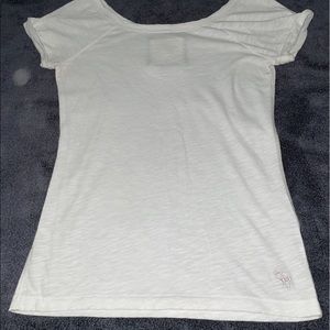 Abercrombie & Fitch White Off the Shoulder Tee Size Xsmall
